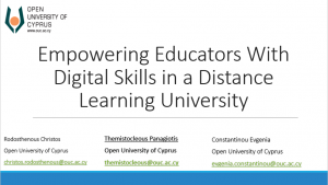 Empowering Educators with Digital Skills in a Distance Learning University